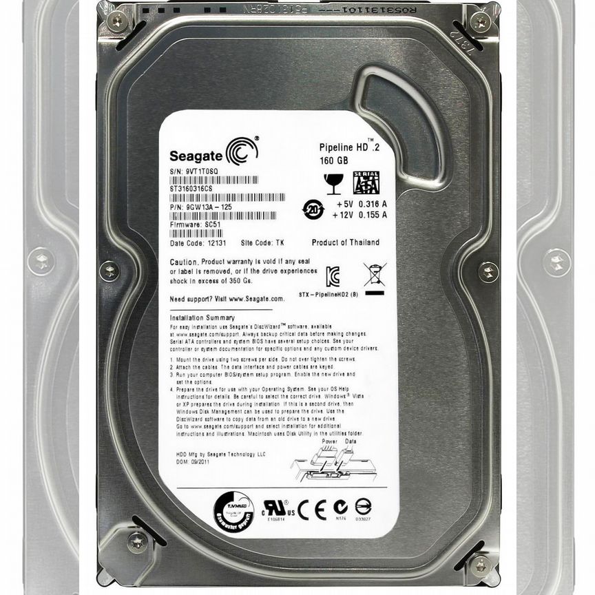 [ST3160316CS] Жесткий Диск Seagate 160gb Sata2 3,5" St3160316cs