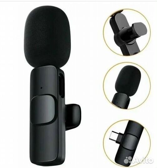 Беспроводной петличный микрофон Type-C. 1 микрофон