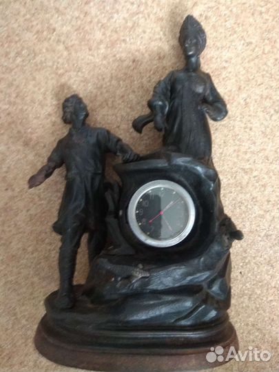 Каминные часы чугун