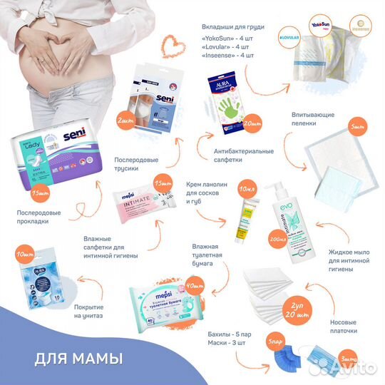 Черная сумка в роддом + 29 предметов. Standard+