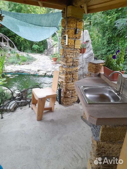 Беседка с мангалом, баня