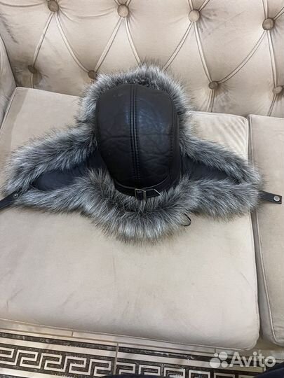 Шапка ушанка с мехом новая