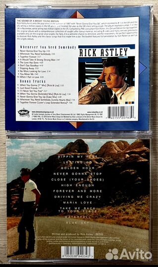 Музыкальные CD диски Rick Astley + new '23