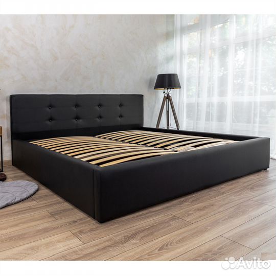 Кровать 180х200 черная Роза