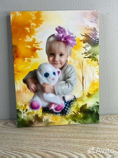 Портреты по фотографии. Печать на холсте