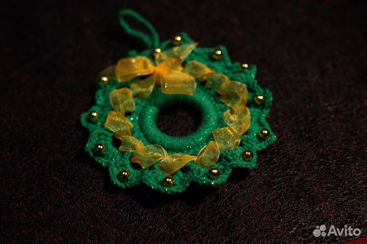 Вязанные новогодние игрушки ручной работы