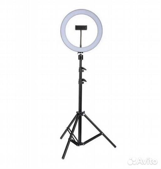Кольцевая лампа со штативом новая 26 см