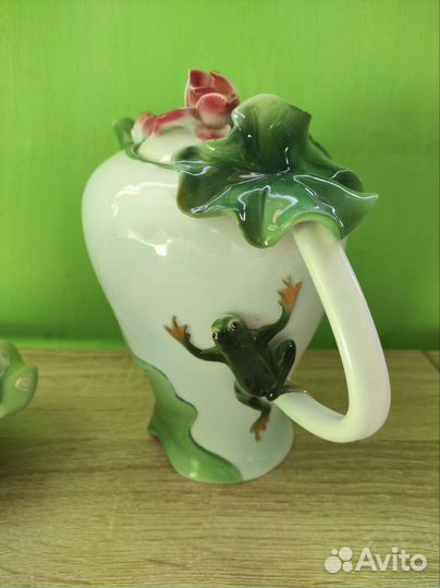 Набор чайный Лягушка. Новый. Фарфор