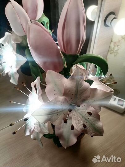 Ростовые цветы и светильники