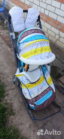 Детские санки с колесами