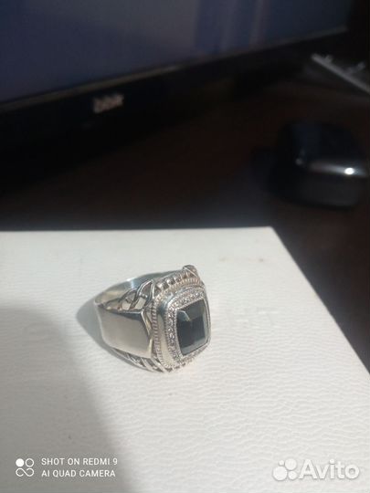 Серебряное кольцо, печатка, перстень