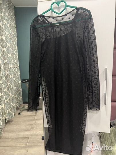 Платье в горошек женское