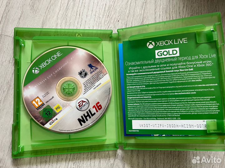 Диск NHL 16 Xbox One Series