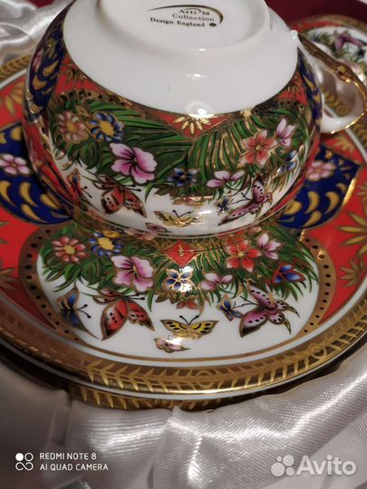 Чайная пара костяной фарфор Япония