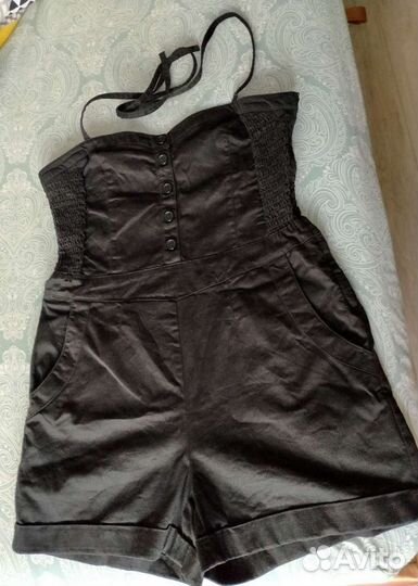 Комбинезон черный джинсовый