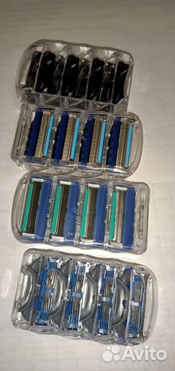 Лезвия кассеты 4штуки mach 3 Gillette упаковка
