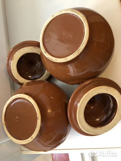 Горшок для запекания керамика обливная