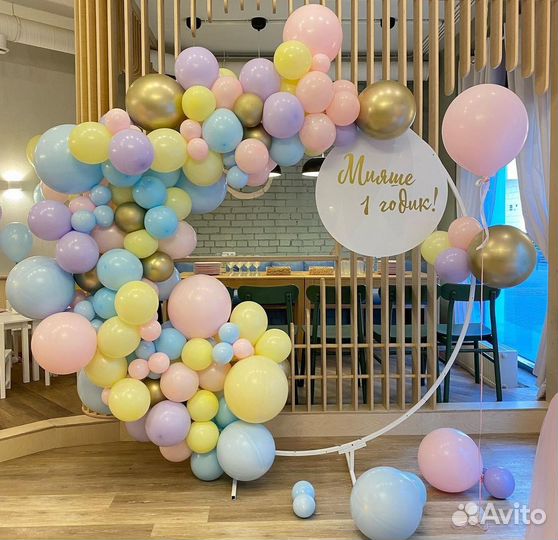 Оформление шарами дни рождения и выпускной