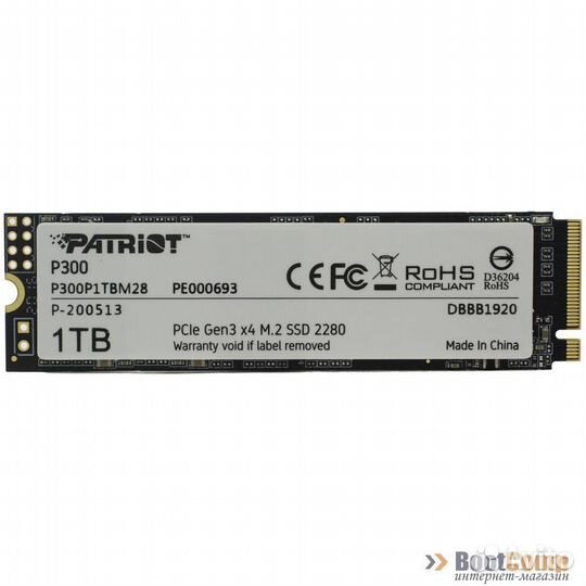 Жесткий диск SSD M.2 1TB Patriot P300 P300P1TBM28