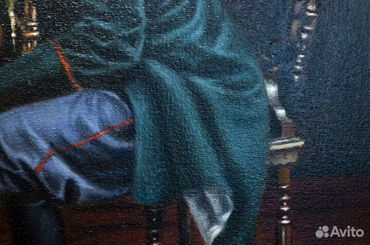 Копия картины Офицер с собакой -Бунин 1886