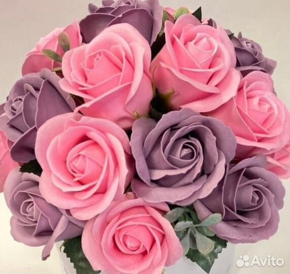 Букеты из мыльных роз.Ручная работа