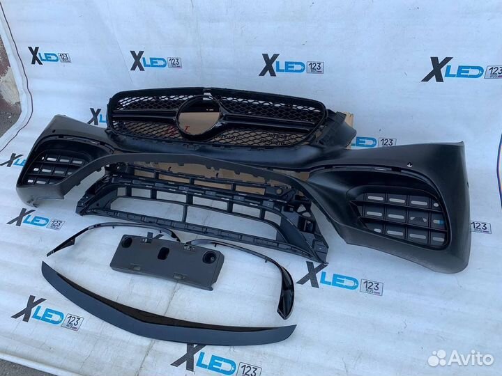 Передний бампер Mercedes w213 стиль AMG e63s black