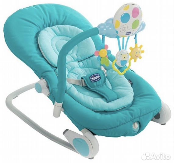 Шезлонг-качалка chicco balloon turquoise