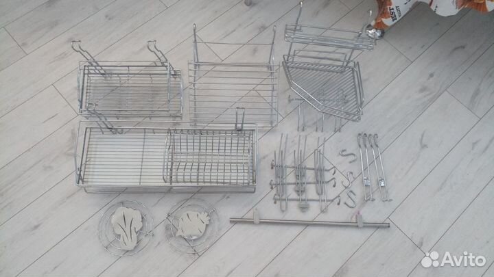 Сушилка и полки на кухню хром