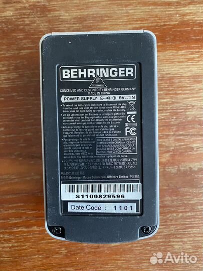 Гитарная педаль Behringer digital multi FX