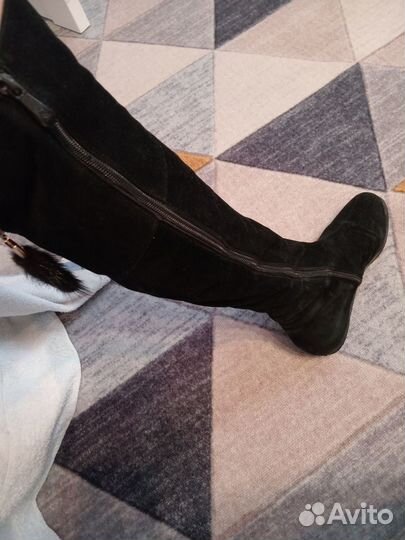 Зимние женские сапоги 38 натуральная замша