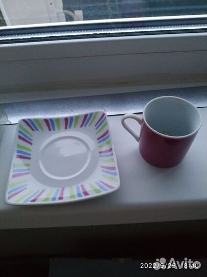 Две фарфоровые кофейные пары (4 предмета)