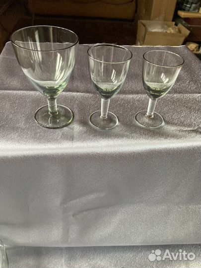 Бокалы цветное стекло разные винтаж