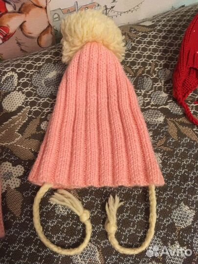 Шапки зима-осень на девочку 1-2 года