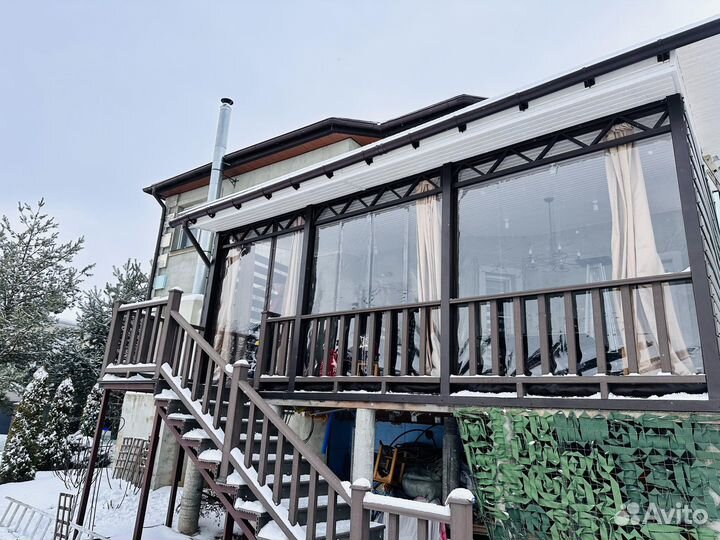 Мягкие окна (шторы) для кафе