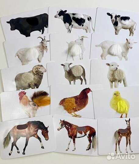 Тактильные карточки Монтессори