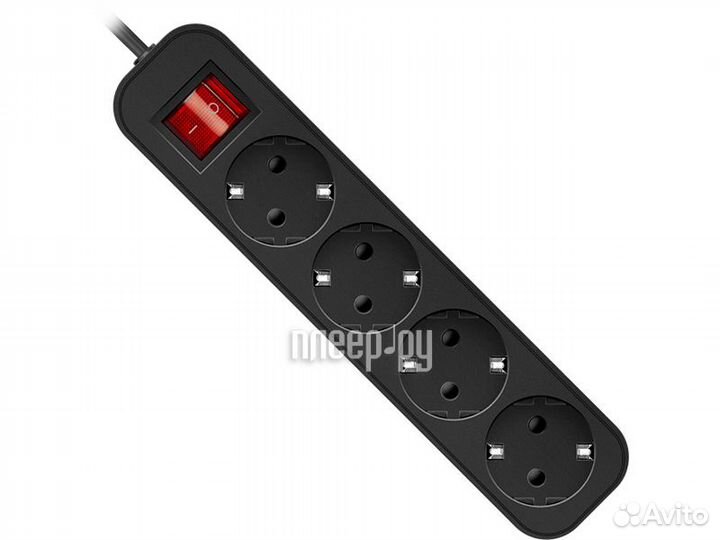 Удлинитель Defender G418 4 Sockets 1.8m Black