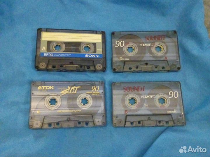 Аудиокассеты с записью 4штуки