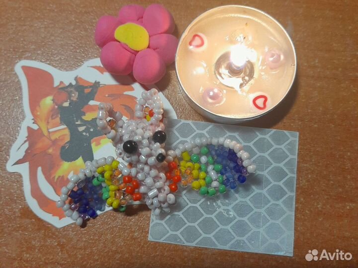 Амигуруми из бисера летучая мышь