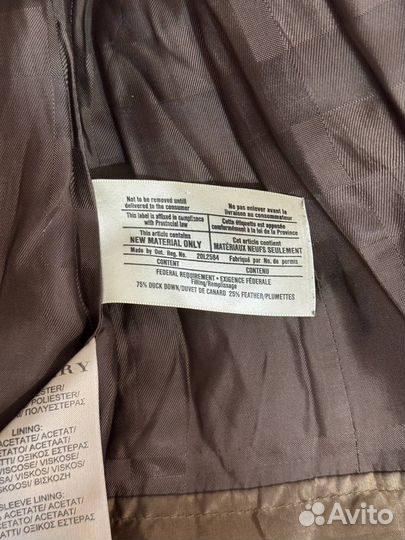 Пуховик женский burberry оригинал