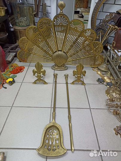 Набор для камина старинный