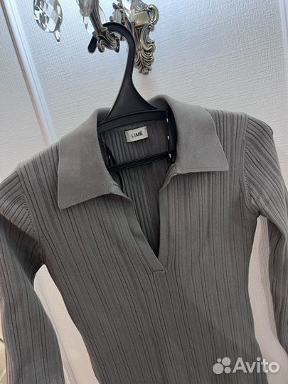 Платье lime с воротником