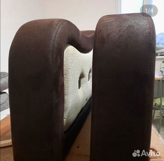 Перетяжка мягкой мебели, пуфики и подлокот