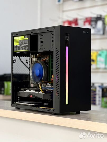 Игровой пк / Intel Core i3, RX 570, SSD + HDD