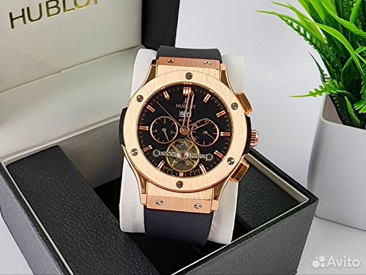 Мужские часы Hublot механические gold