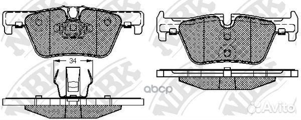 Колодки тормозные дисковые задние NiBK PN32002