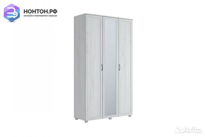 Шкаф 3-створчатый Прованс дуб крафт белый