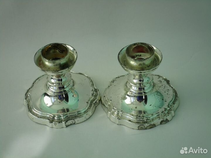 Пара подсвечников англия серебрение