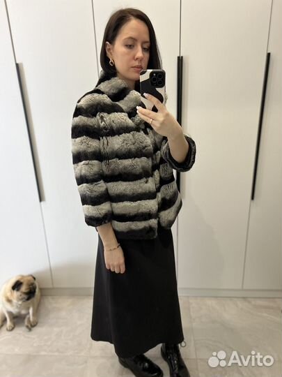 Шуба из кролика рекс 42-44