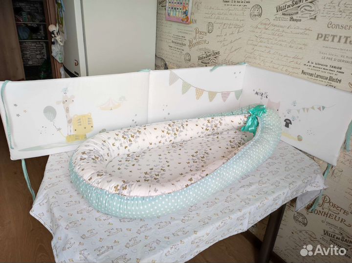 Бортики 180*33см + гнездышко-кокон 32*70см