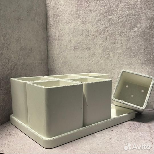 Набор горшков из гипса